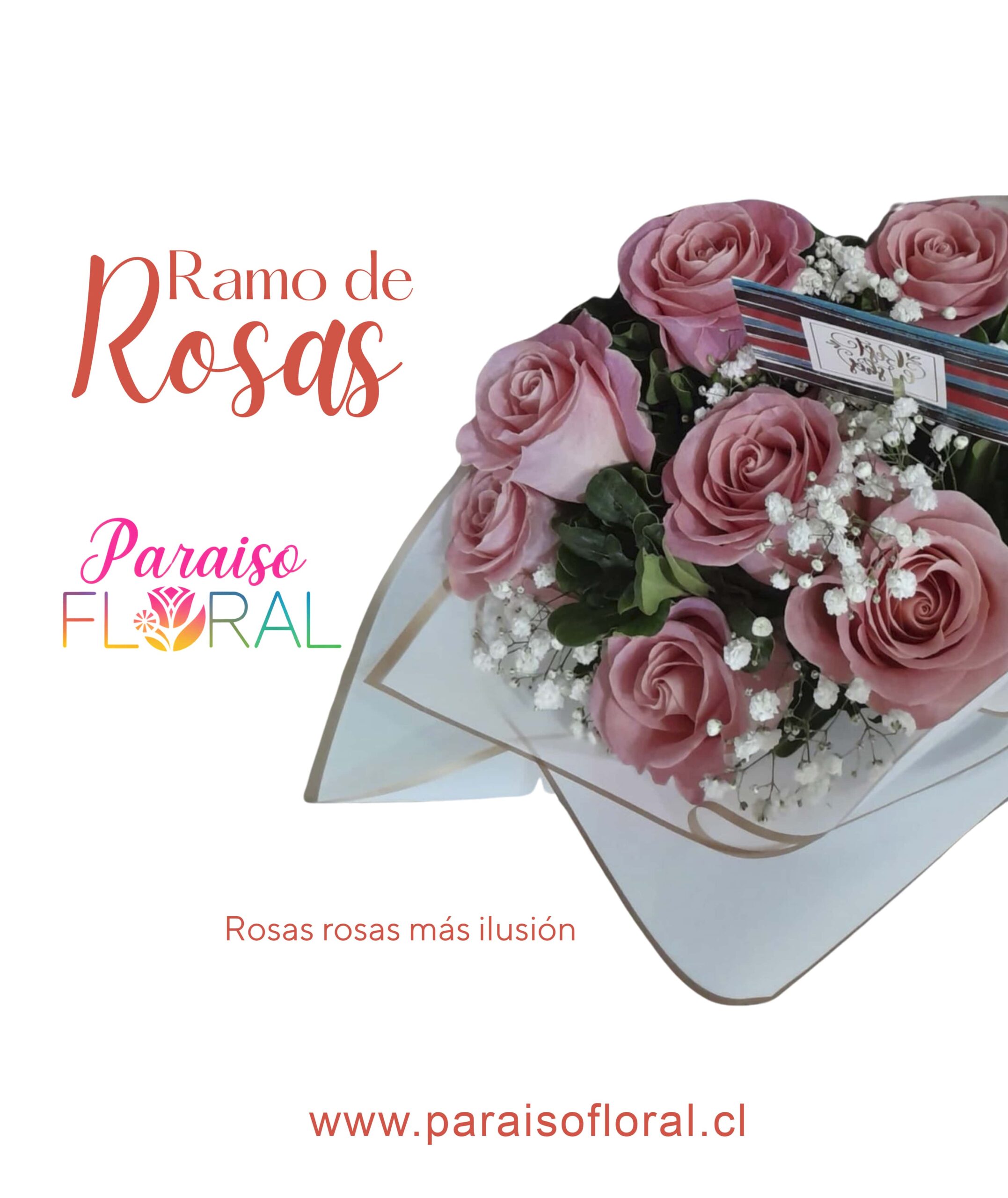 Ramo de Rosas (rosas rosas mas ilusión)