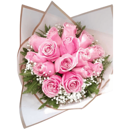 Ramo de Rosas en papel blanco