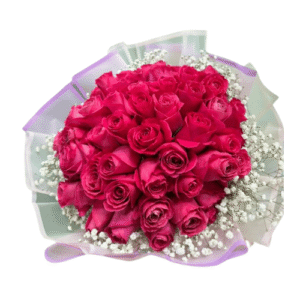 Ramo de 30 Rosas Envuelto en Papel Bicolor