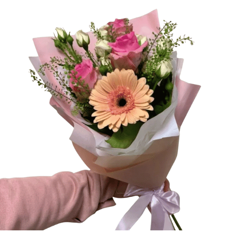 Ramo Pequeño de Rosas y Gerbera