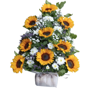 Arreglo Vertical de Girasoles y Margaritas