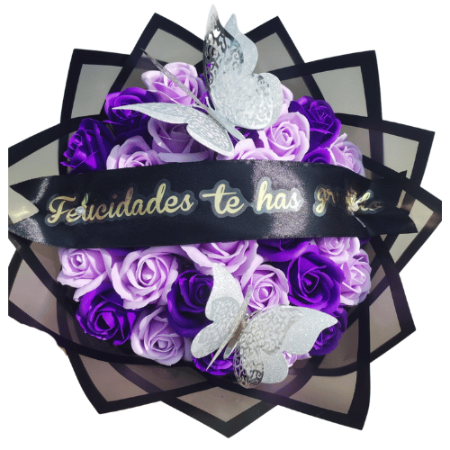 Ramo Preservado Violeta de Graduación