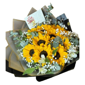 Ramo de Girasoles con lindo follaje