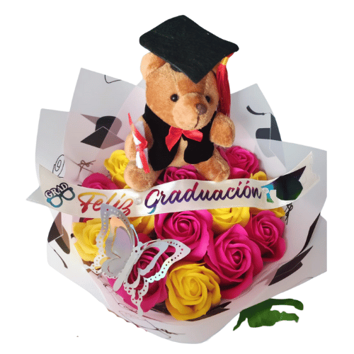 Ramo de Rosas Preservadas Graduación