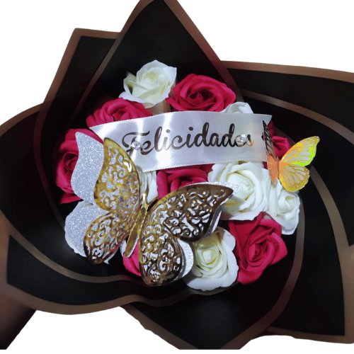 Ramo Preservado Rojo y Blanco